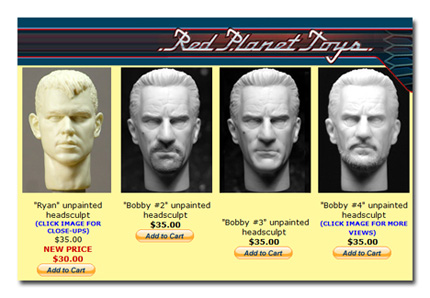 action figure heads for sale