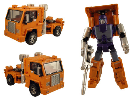 Unofficial Transformers Huffer in vehicle mode and robot mode. Enlarge image!