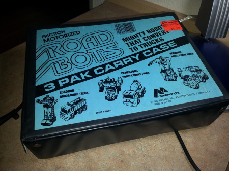 Why didn't anyone tell me a carrying case for the Marchon Road Bots series was created in 1985?