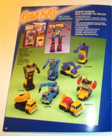 It appears there's a Marchon Road Bots toy I never even knew existed. I now need to track down: Was this made, or did it only ever appear as a prototype in this catalog?