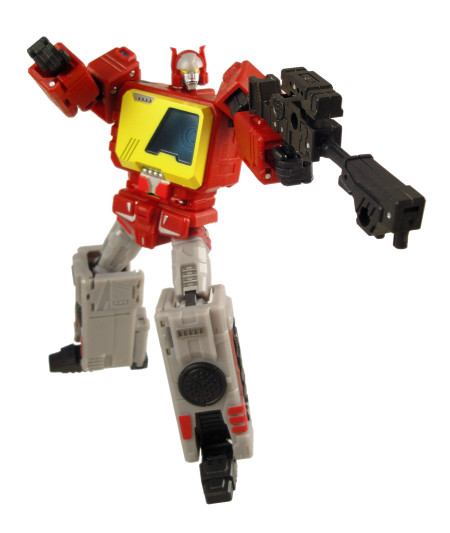 Soundmixer from Unique Toys. This unofficial Autobot Blaster is very nicely constructed. The gun transforms into a cassette! Click to enlarge image.