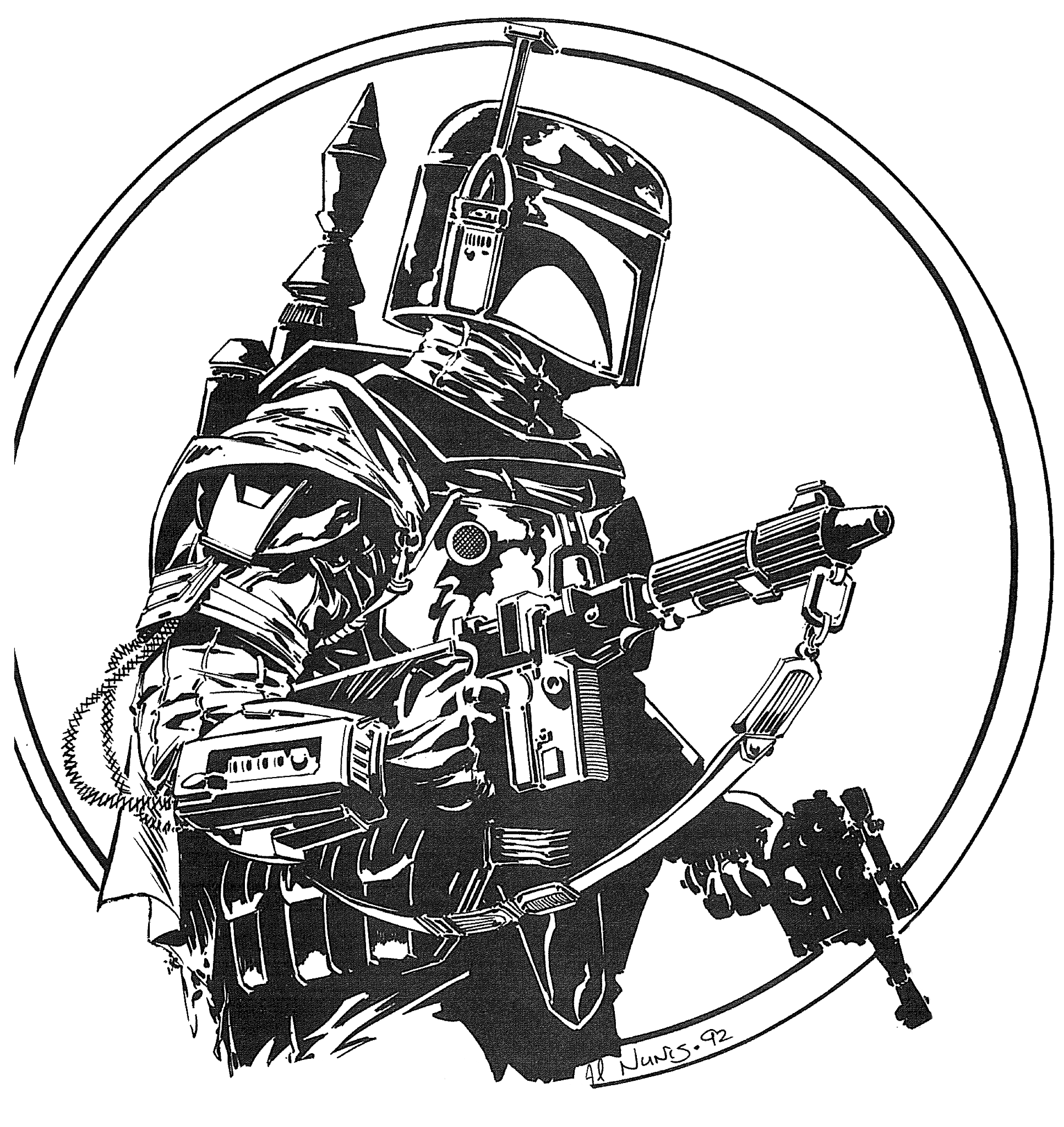 1992 Boba Fett Illustration by Allen Nunis – BattleGrip